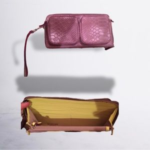 MZ Wallace brown snake wallet